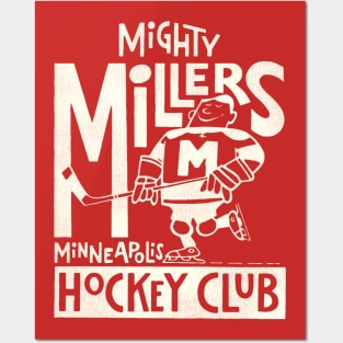 Defunct Minneapolis Mighty Millers Hockey Posters and Art